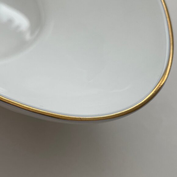 Crown Staffordshire England Chelsea Manor Fine Bone China Candy Dish Oval Bow - Picture 12 of 16